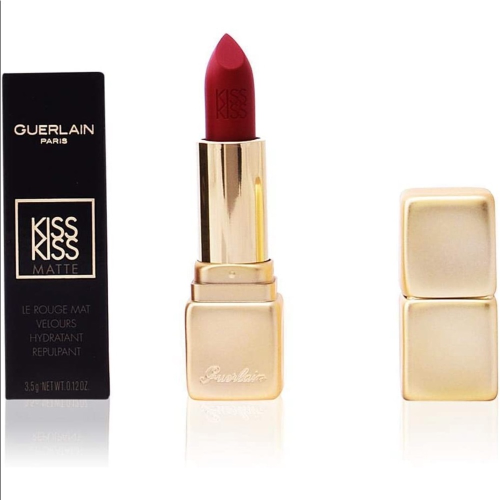 New Guerlain Kisskiss Matte Hydrating Matte Lip Colour M330 Spicy Burgundy